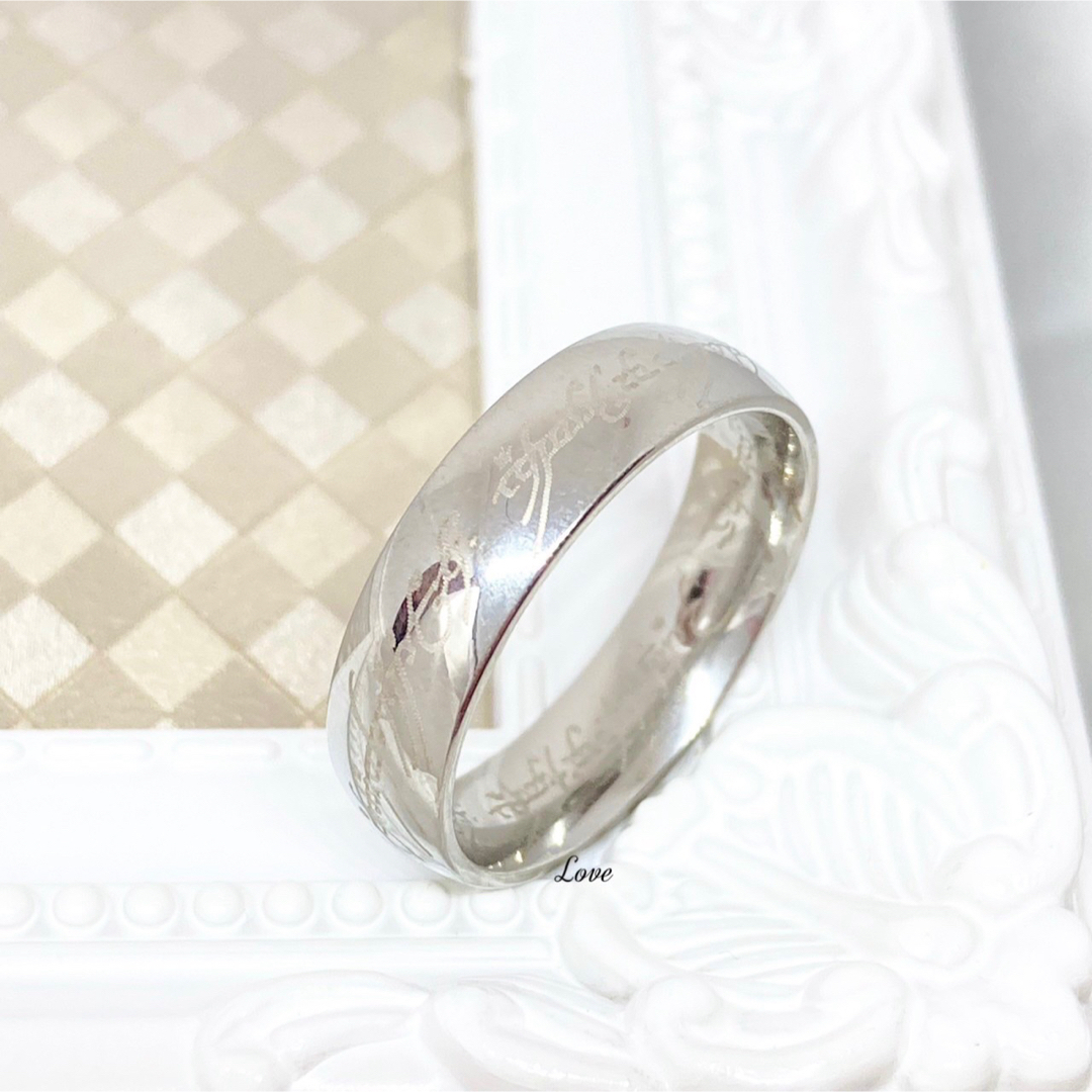 刻印リング シルバー ステンレスリング ステンレス指輪  ピンキーリング レディースのアクセサリー(リング(指輪))の商品写真