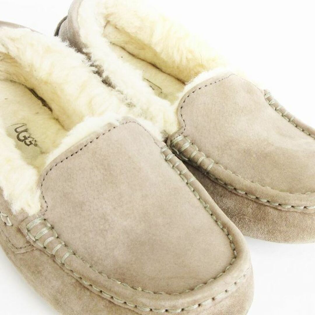 UGG(アグ)のアグ モカシン ローファー スリッポン ボア スエード ベージュ 23cm レディースの靴/シューズ(ローファー/革靴)の商品写真