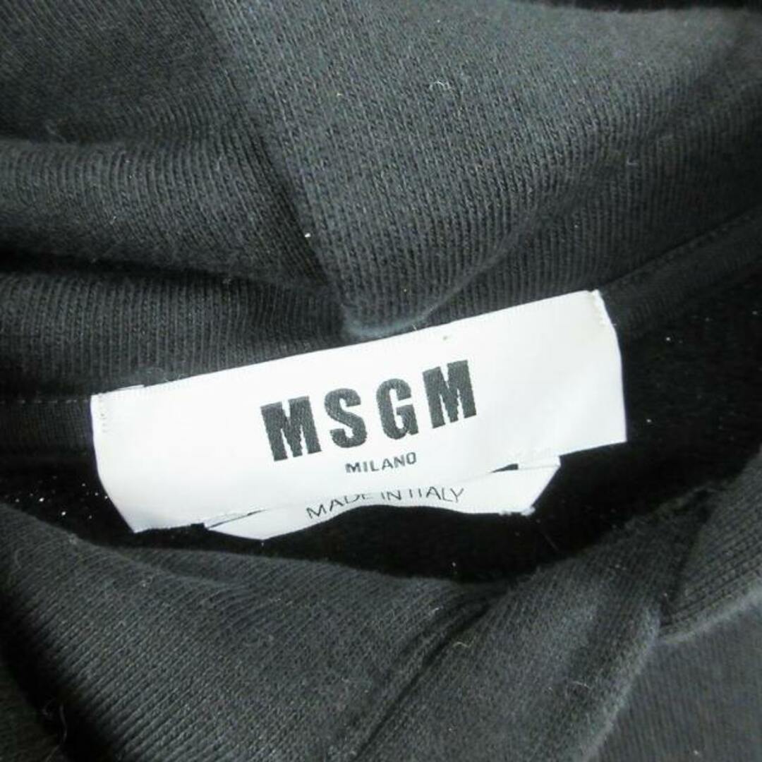 MSGM(エムエスジイエム)のエムエスジーエム ロゴ パーカー スウェット プルオーバー コットン 黒 XS メンズのトップス(パーカー)の商品写真