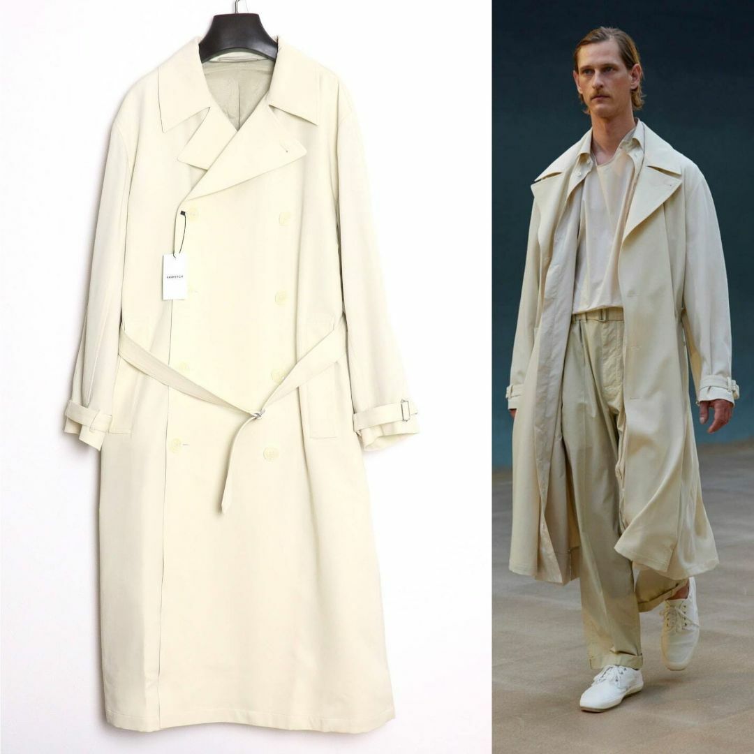 LEMAIRE - ルメール 22SS 新品 ウールツイル トレンチコート XS LEMAIRE - ルメール 22SS 新品 ウールツイル トレンチコート XS