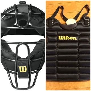 ウィルソン(wilson)の新品アメリカ国内限定☆USAウィルソン☆ＭＬＢ☆審判用マスク・プロテクターセット(防具)