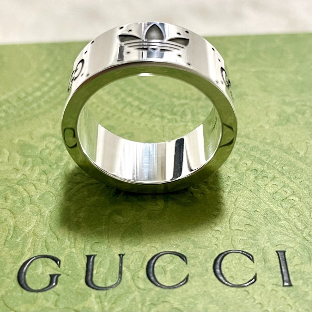 Gucci(グッチ)のGUCCI Adidas グッチ アディダス コラボ エングレービングリング メンズのアクセサリー(リング(指輪))の商品写真