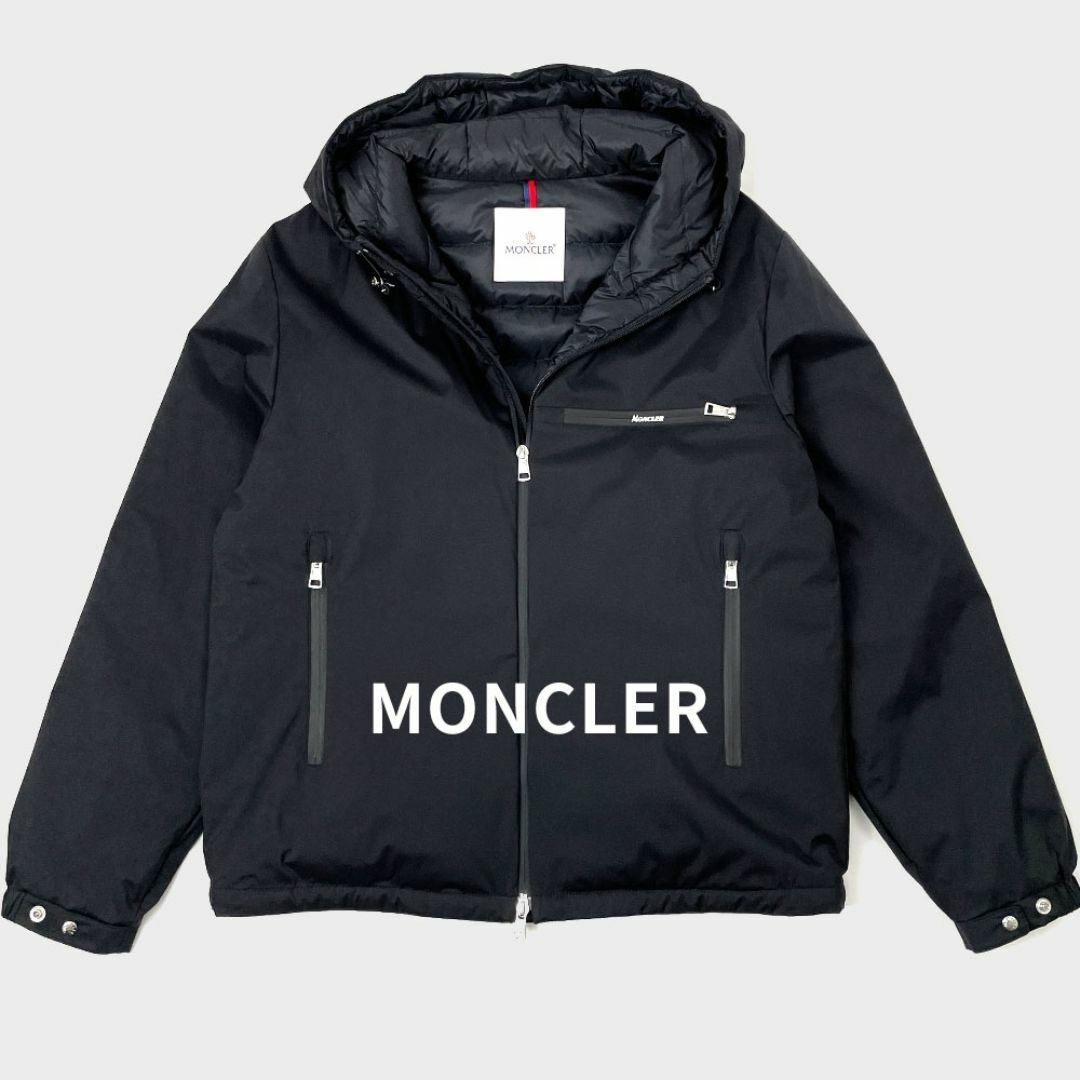 MONCLER(モンクレール)の美品 MONCLER モンクレール LOUPIAC ナイロン ダウン 2 M 黒 メンズのジャケット/アウター(ダウンジャケット)の商品写真