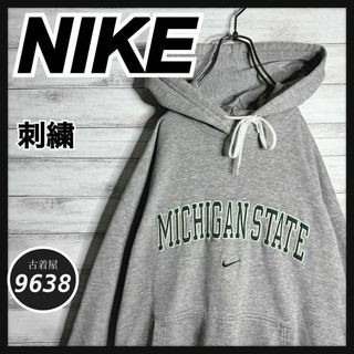 ナイキ(NIKE)の【入手困難!!】ナイキ ✈︎刺繍 ミシガン州 アーチロゴ ゆるだぼ 裏起毛 肉厚(パーカー)