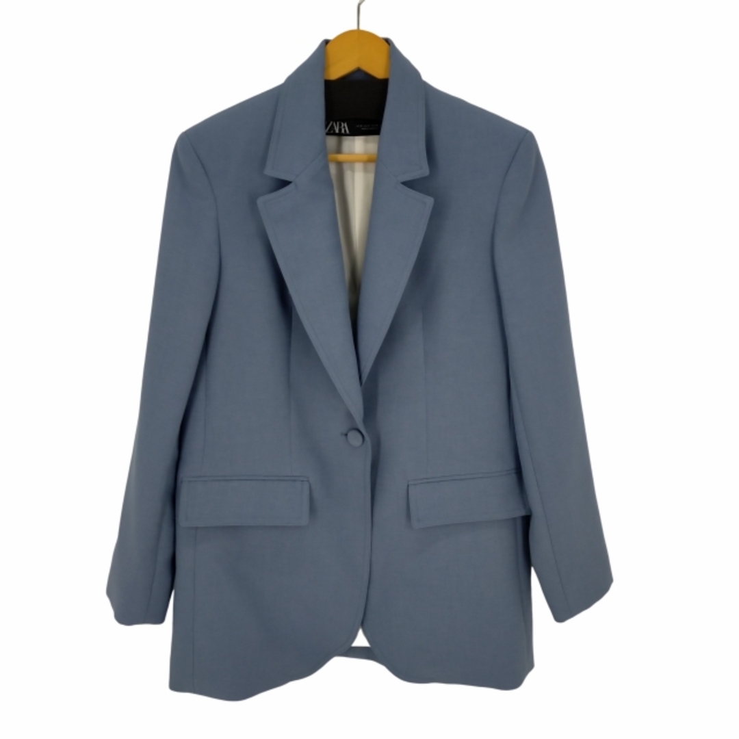 ZARA(ザラ)のZARA(ザラ) STRAIGHT CUT BLAZER BLUE レディース レディースのジャケット/アウター(テーラードジャケット)の商品写真