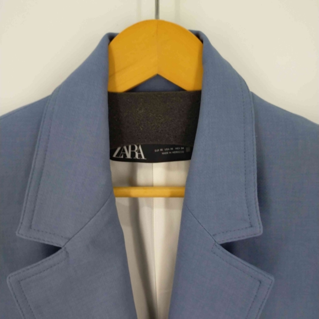 ZARA(ザラ)のZARA(ザラ) STRAIGHT CUT BLAZER BLUE レディース レディースのジャケット/アウター(テーラードジャケット)の商品写真