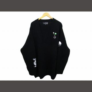 ラフシモンズ(RAF SIMONS)のラフシモンズ ×Fred Perry 21AW Vネック ニット セーター(ニット/セーター)