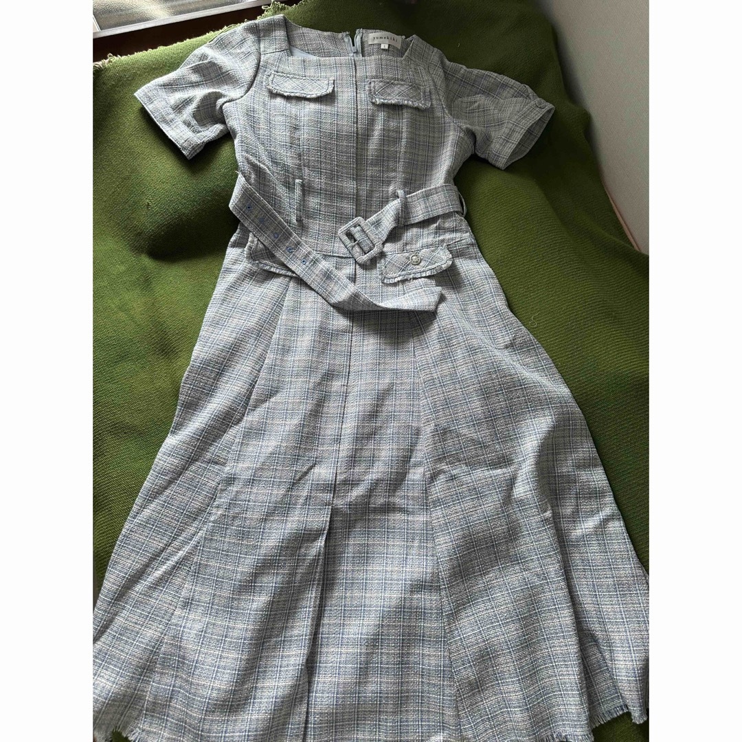 【新品】classic tweed belted dress レディースのワンピース(ロングワンピース/マキシワンピース)の商品写真