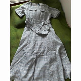 【新品】classic tweed belted dress(ロングワンピース/マキシワンピース)