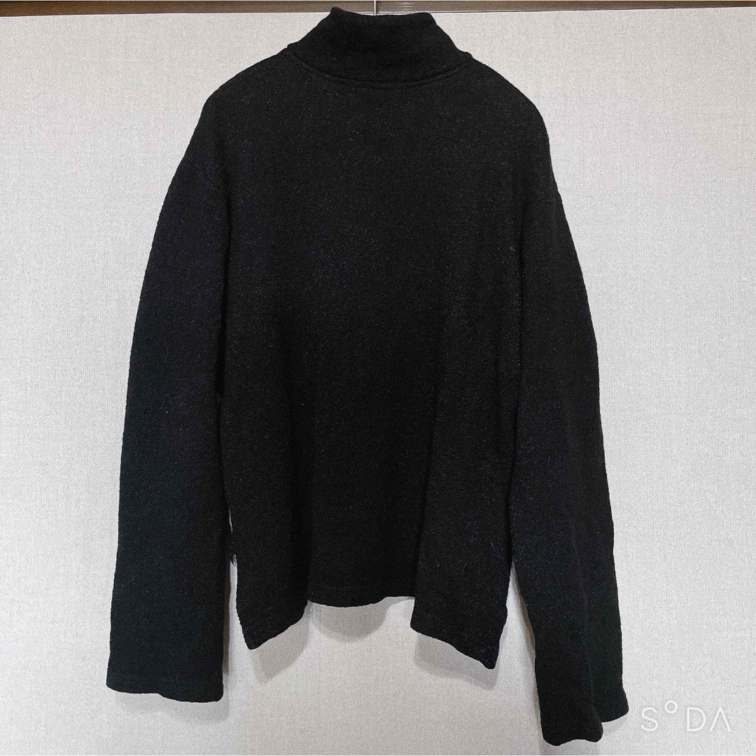 Y's(ワイズ)のY’s ニット　カットソー　スタンドカラー　黒　Yohji Yamamoto レディースのトップス(ニット/セーター)の商品写真