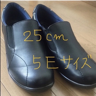 大きいサイズ　幅広　25㎝  5E  コンフォートシューズ　美品(ローファー/革靴)