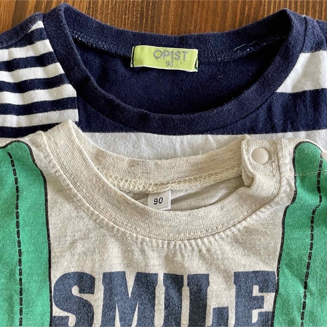 西松屋(ニシマツヤ)の90サイズTシャツ2枚セット キッズ/ベビー/マタニティのキッズ服男の子用(90cm~)(Tシャツ/カットソー)の商品写真