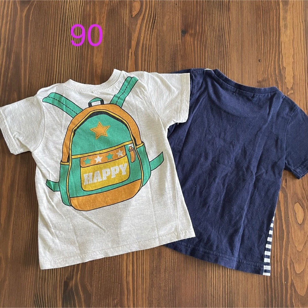 西松屋(ニシマツヤ)の90サイズTシャツ2枚セット キッズ/ベビー/マタニティのキッズ服男の子用(90cm~)(Tシャツ/カットソー)の商品写真