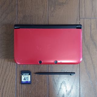 ニンテンドー3DS(ニンテンドー3DS)のニンテンドー3DS LL レッド×ブラック 中古(携帯用ゲーム機本体)