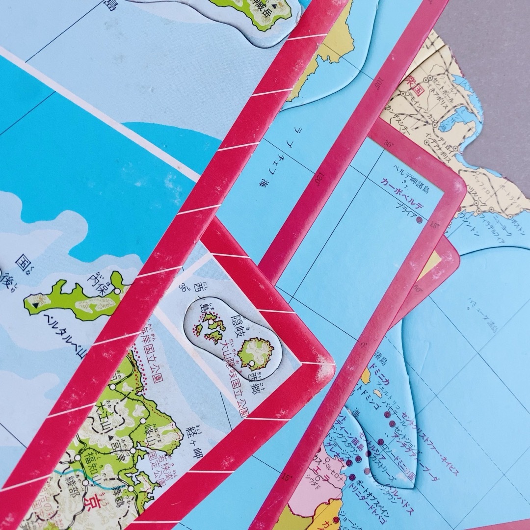 地図 パズル  ピクチュアパズル 日本地図  世界地図 セット キッズ/ベビー/マタニティのおもちゃ(知育玩具)の商品写真