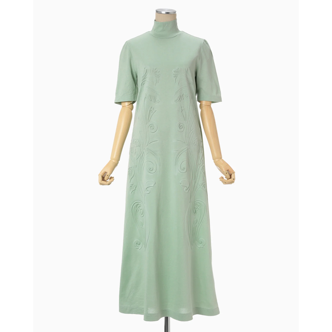 mame(マメ)のFloralEmbossedCotton Jersey A-Line Dress レディースのワンピース(ロングワンピース/マキシワンピース)の商品写真