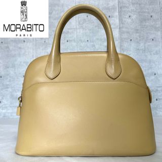 モラビト(MORABITO)の【MORABITO】DINA クリームベージュ レザー ゴールド金具ハンドバッグ(ハンドバッグ)