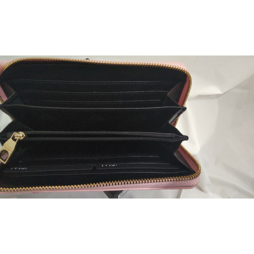 VERSACE JEANS COUTURE 長財布 ピンク スタッズ レディースのファッション小物(財布)の商品写真