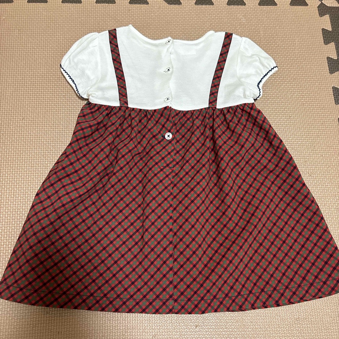 familiar(ファミリア)のファミリア　チェック　ワンピース　90 familiar キッズ/ベビー/マタニティのキッズ服女の子用(90cm~)(ワンピース)の商品写真