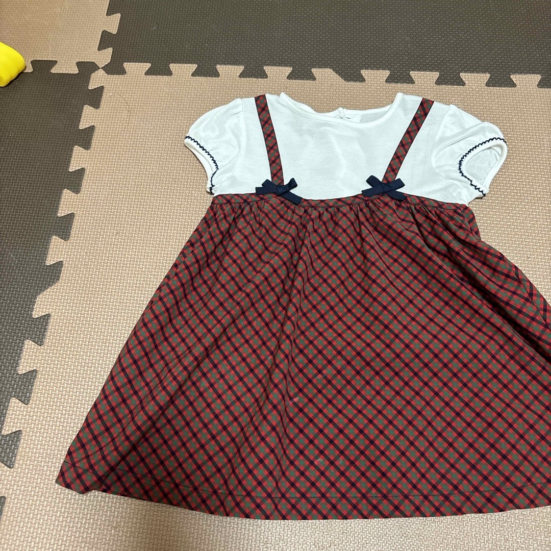 familiar(ファミリア)のファミリア　チェック　ワンピース　90 familiar キッズ/ベビー/マタニティのキッズ服女の子用(90cm~)(ワンピース)の商品写真