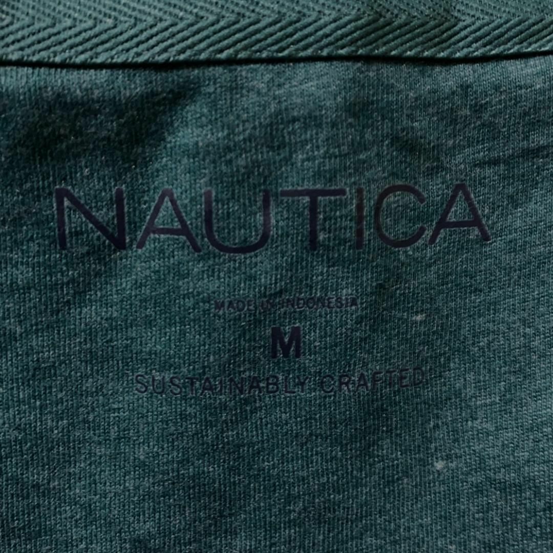 NAUTICA(ノーティカ)のNAUTICA ノーティカ 半袖Tシャツ ロゴ刺繍 グリーン US古着 x84 メンズのトップス(Tシャツ/カットソー(半袖/袖なし))の商品写真