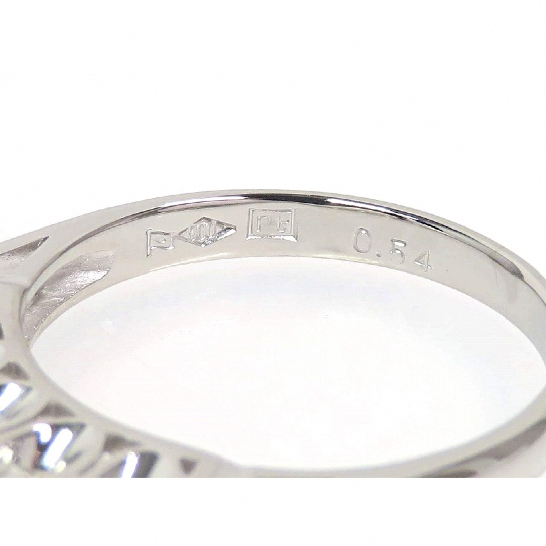 Pt900 ダイヤモンド0.54ct 一文字リング プラチナ レディースのアクセサリー(リング(指輪))の商品写真