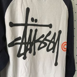 STUSSYステューシー限定80sビンテージロゴスリーブTシャツM