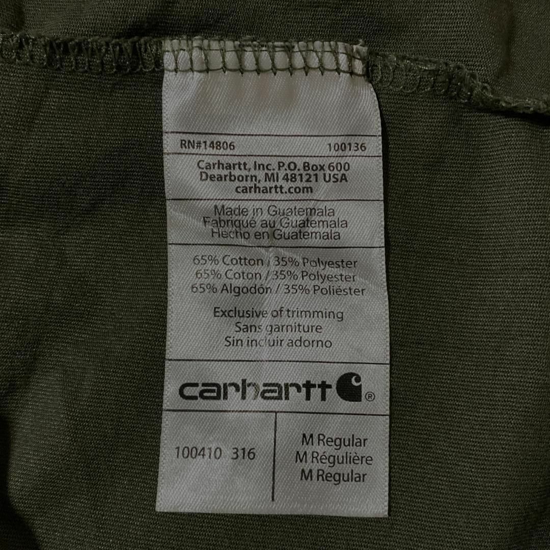 carhartt(カーハート)のcarhartt カーハート 半袖Tシャツ ロゴパッチ カーキ US古着x85 メンズのトップス(Tシャツ/カットソー(半袖/袖なし))の商品写真