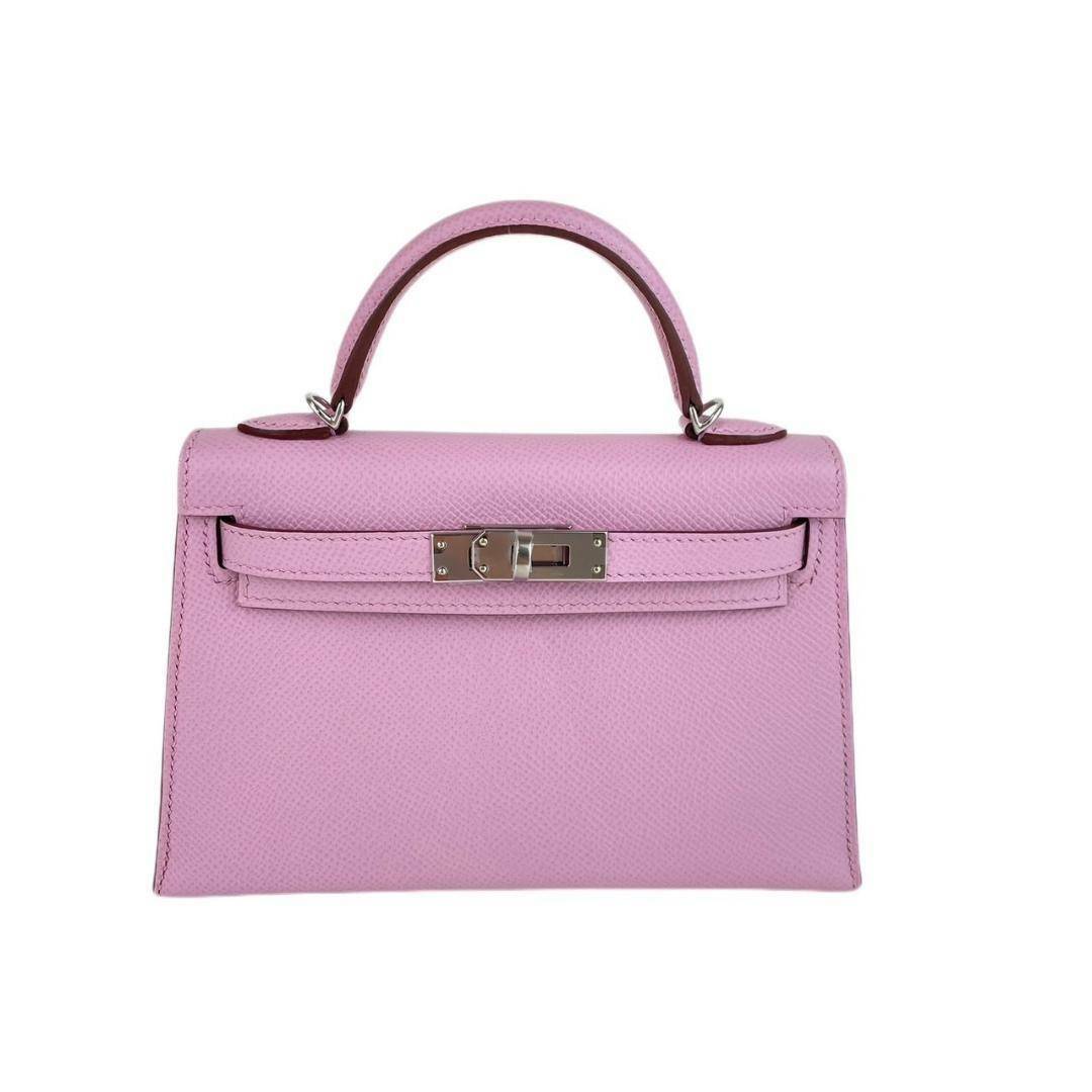 Hermes(エルメス)の新品未使用 HERMES エルメス Mini kelly ミニケリー Mauve Sylvestre モーヴシルベストル Epsom エプソン PHW シルバー金具 Z刻 2wayバッグ ショルダーバッグ レディースのバッグ(ショルダーバッグ)の商品写真