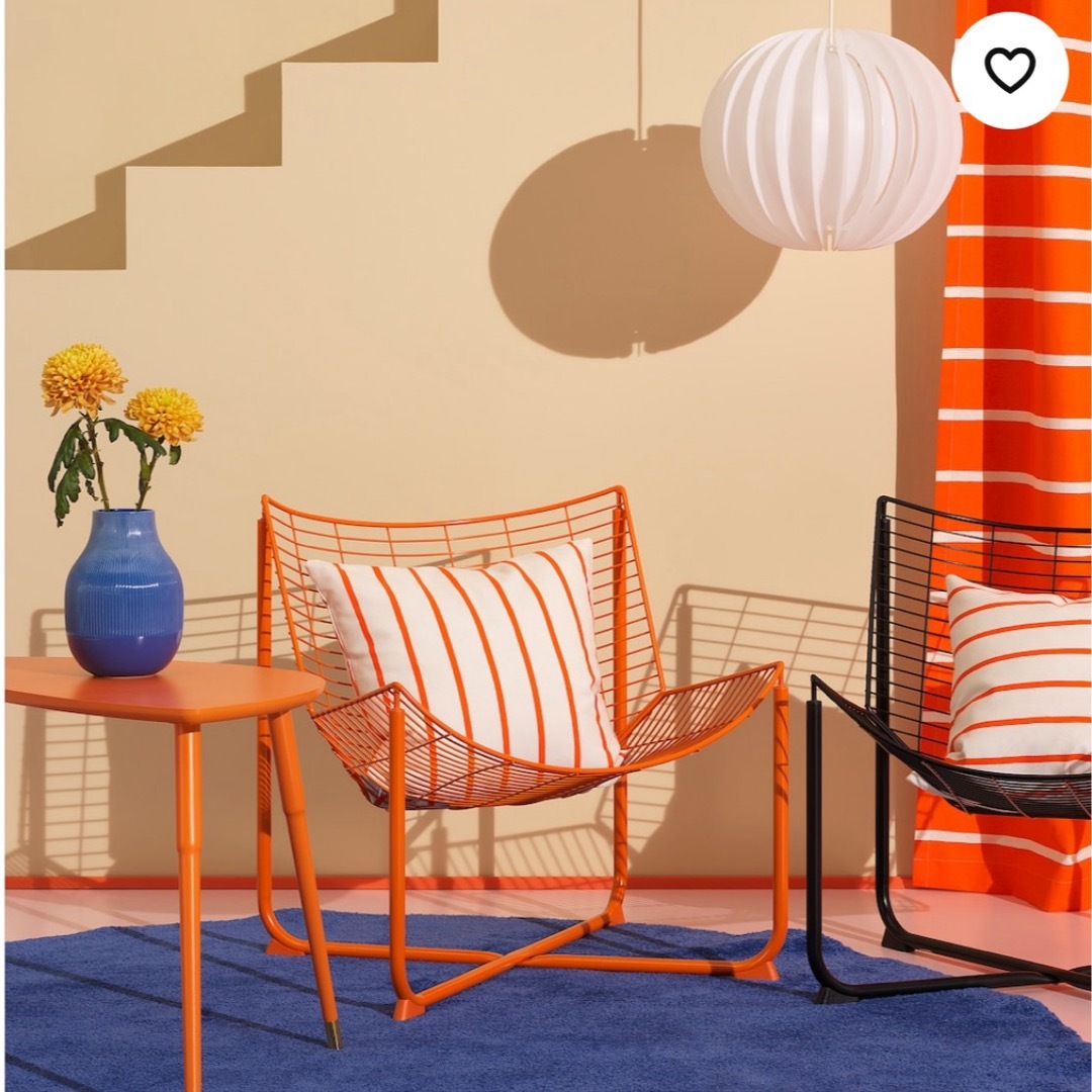 【美品】IKEA オレンジ完売品　スコールボダ　未使用品送料込み‼️ インテリア/住まい/日用品の椅子/チェア(ロッキングチェア)の商品写真