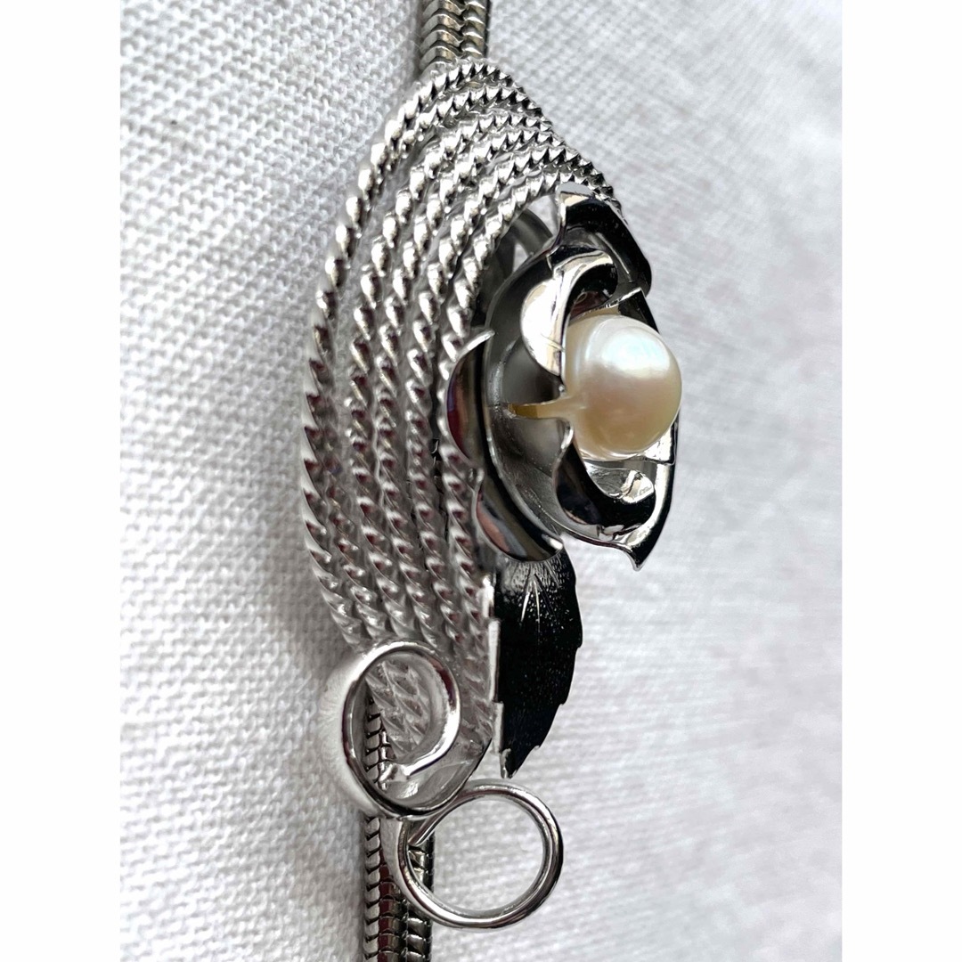  パール 真珠 ループタイ (ネックレス) レディースのアクセサリー(ネックレス)の商品写真