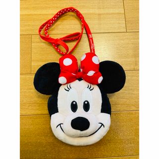 ディズニー(Disney)のポシェット　ミニーマウス　パスケース付き(キャラクターグッズ)