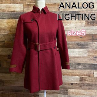 アナログライティング(analog lighting)のアナログライティング　ウールコート　レッド　ミドル丈　レディースS(その他)