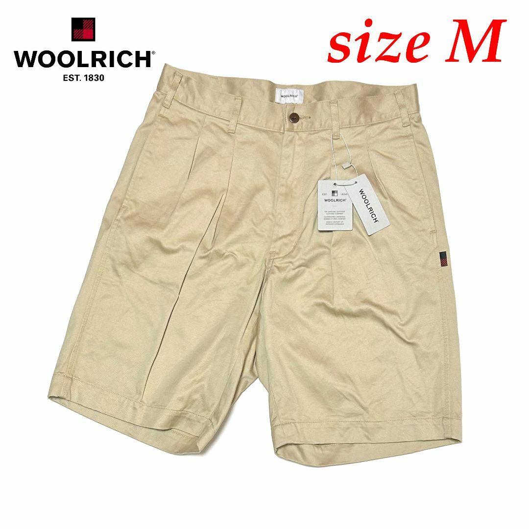 WOOLRICH(ウールリッチ)の新品　定価19800円　Mサイズ　ウールリッチ　2P　チノ ショート ベージュ メンズのパンツ(ショートパンツ)の商品写真