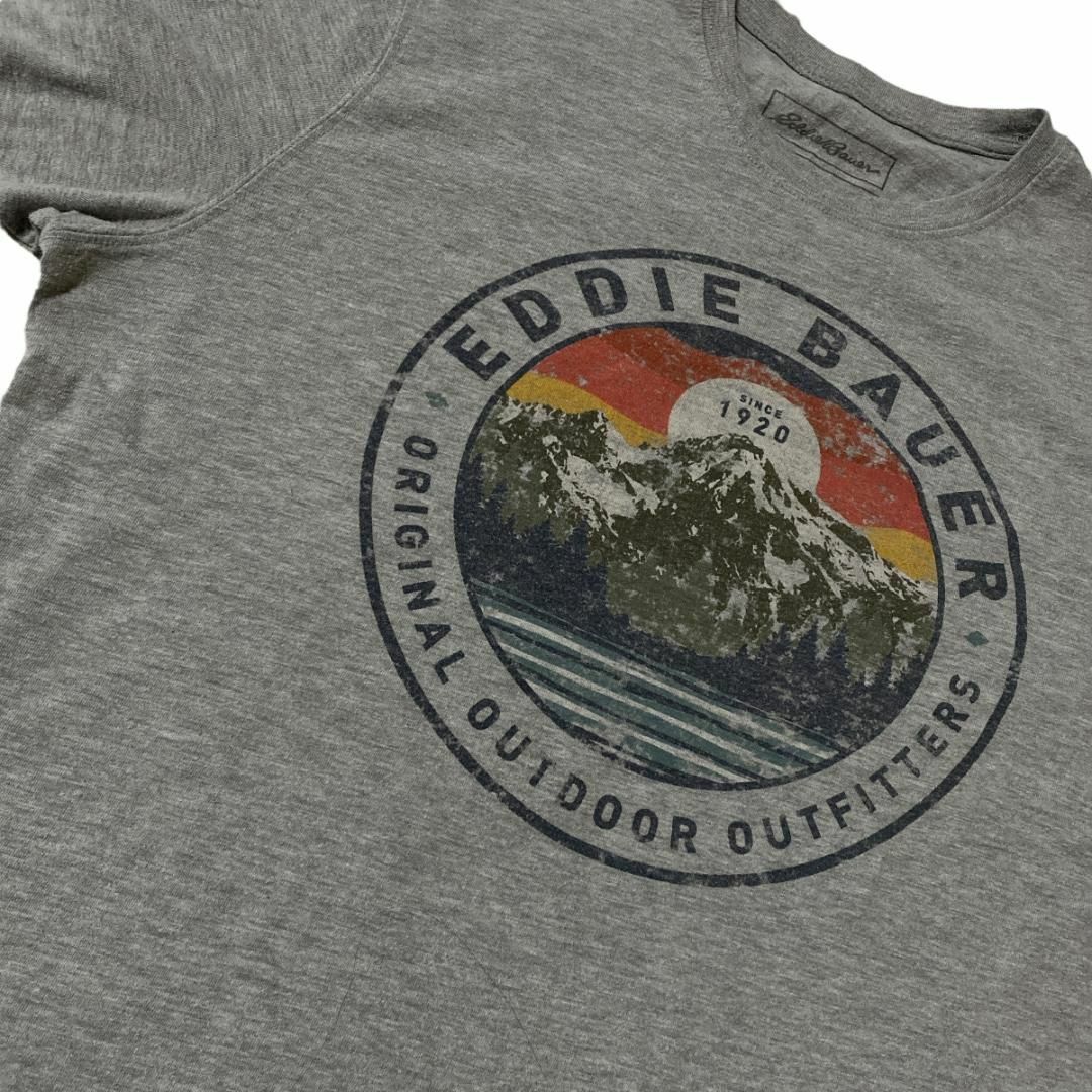 Eddie Bauer(エディーバウアー)のエディーバウアー 半袖Tシャツ サークルロゴ グレー US古着 x90 メンズのトップス(Tシャツ/カットソー(半袖/袖なし))の商品写真