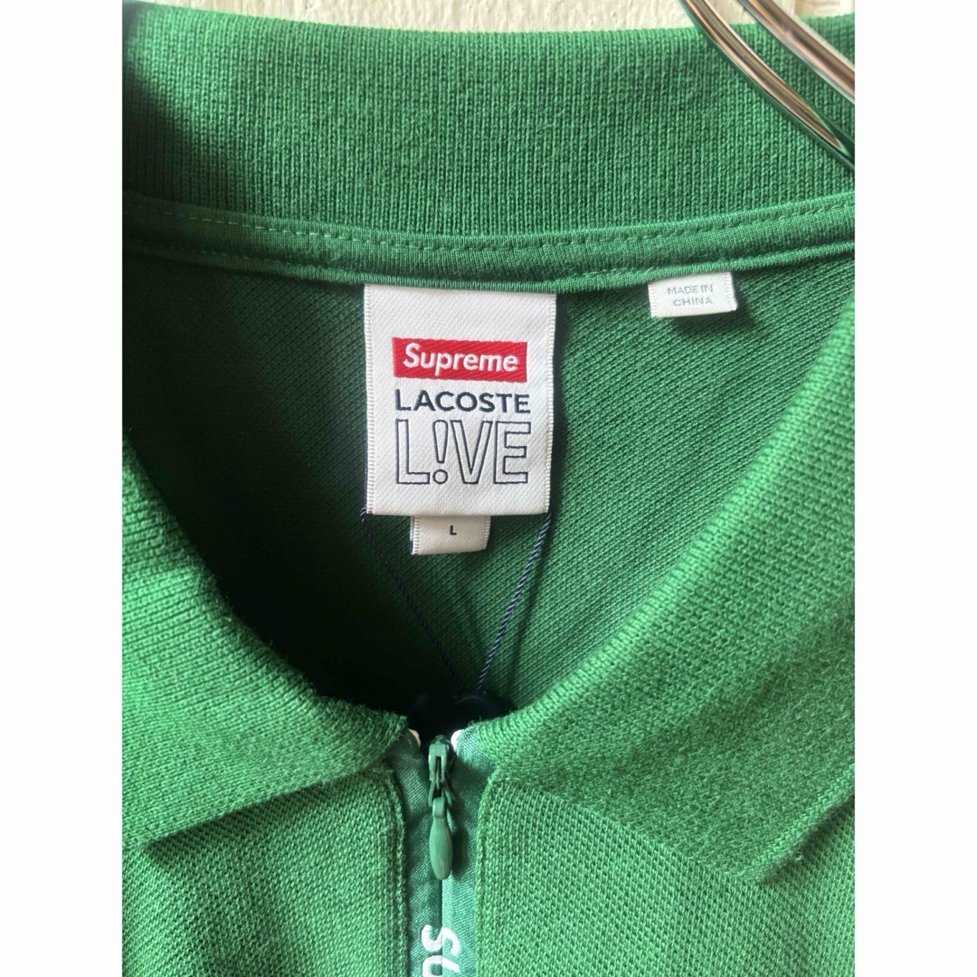 Supreme(シュプリーム)の【新品未使用】Supreme×LACOSTE Zip 長袖ポロ Lサイズ メンズのトップス(ポロシャツ)の商品写真