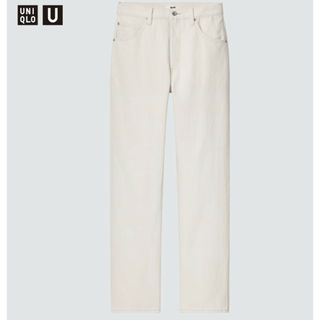 ユニクロ(UNIQLO)のユニクロU　ホワイト　23　レギュラーフィットストレートハイライズジーンズ(カジュアルパンツ)