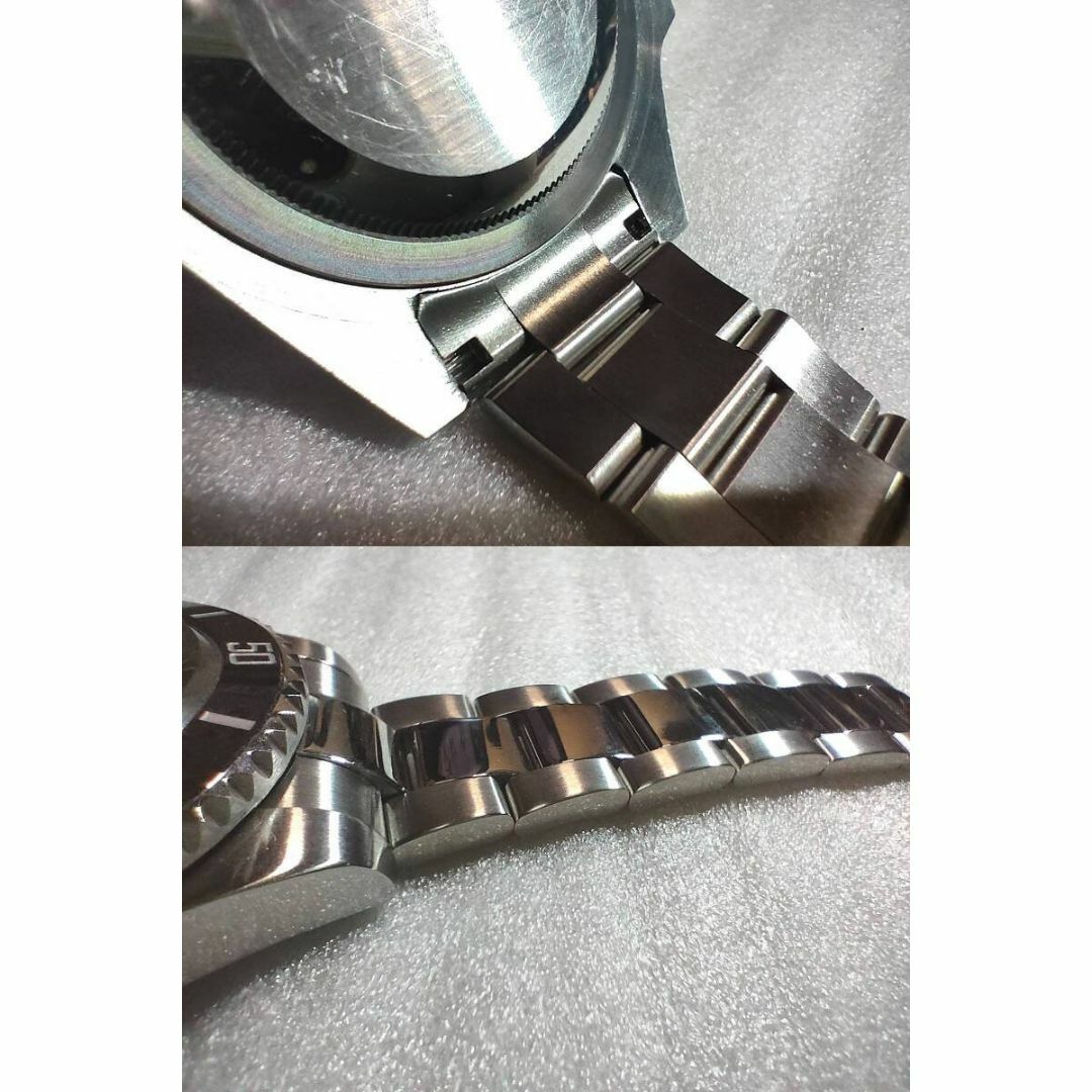 未使用 ステンレス腕時計ベルト シルバー 2本セット 互換パーツ（訳あり） メンズの時計(金属ベルト)の商品写真