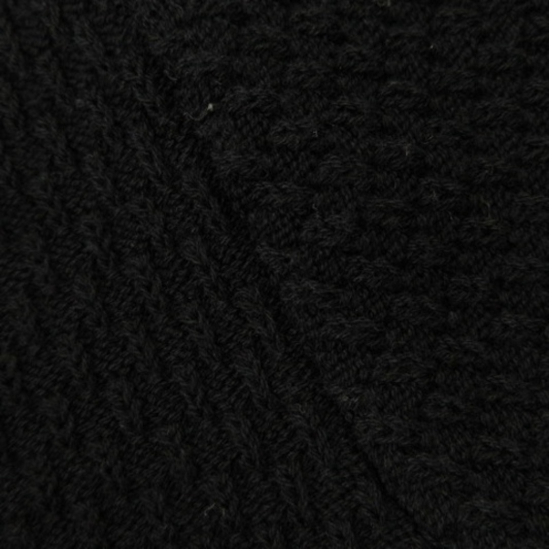 le.coeur blanc(ルクールブラン)のルクールブラン ラーベン柄 ニット ジャケット カーディガン 長袖 黒 38 レディースのトップス(カーディガン)の商品写真