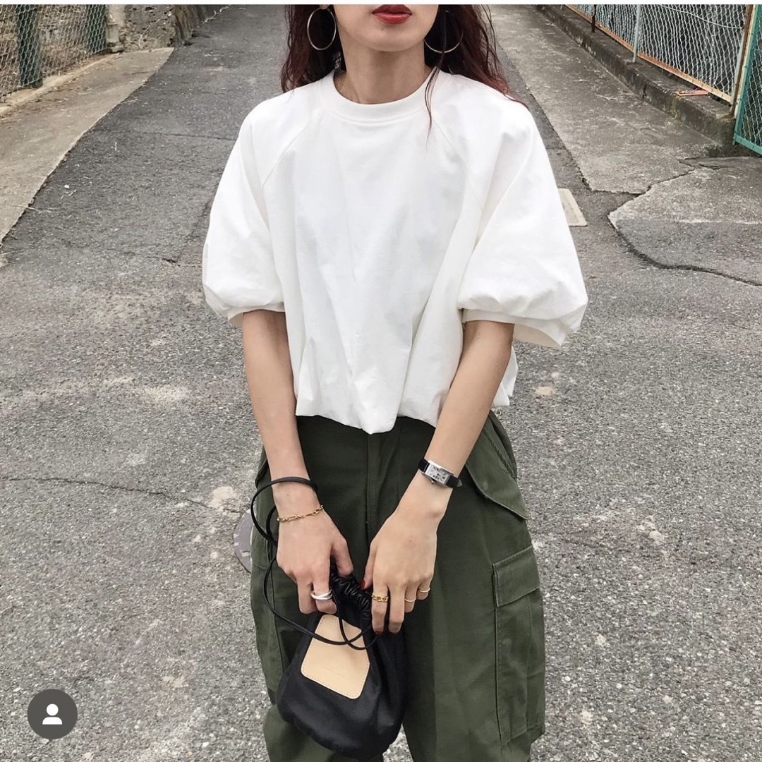 ZARA(ザラ)のZara リブパフトップス　バルーントップス レディースのトップス(Tシャツ(半袖/袖なし))の商品写真