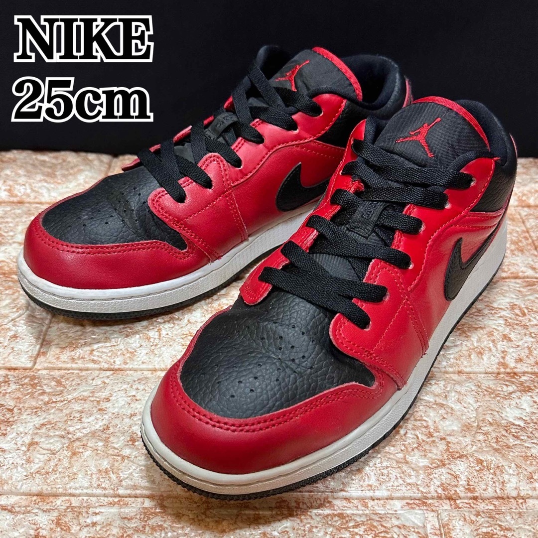 NIKE(ナイキ)のNIKE AIR JORDAN 1 LOW GS GYM RED 25cm レディースの靴/シューズ(スニーカー)の商品写真