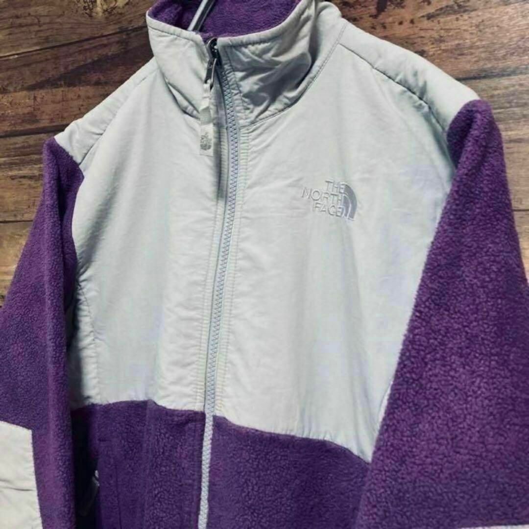 THE NORTH FACE(ザノースフェイス)のノースフェイス　フリースジャケット　デナリ　刺繍　M 150cm紫　グレー その他のその他(その他)の商品写真