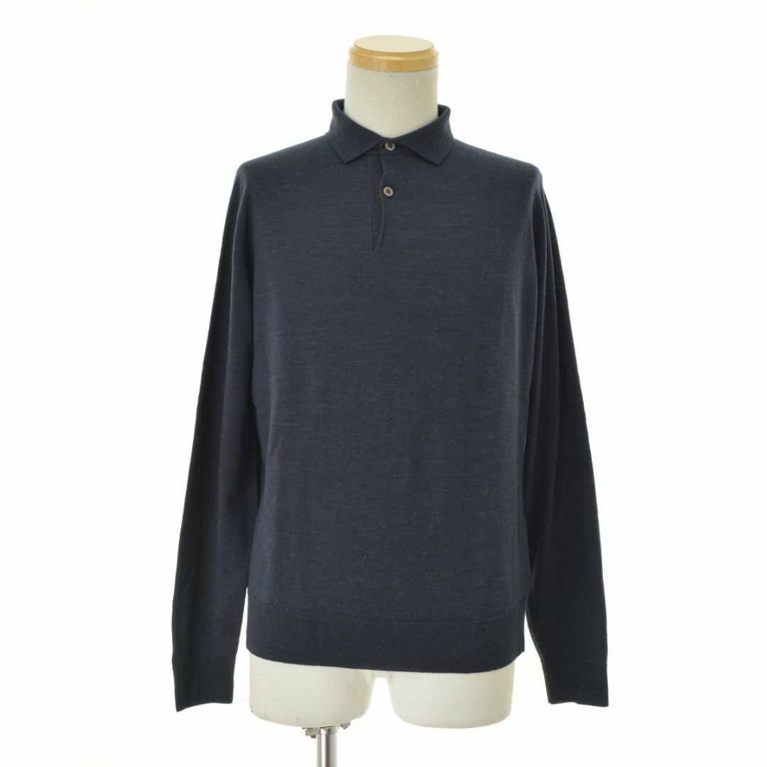 JOHN SMEDLEY(ジョンスメドレー)の【JOHNSMEDLEY】イングランド製 メリノウールニット長袖ポロシャツ メンズのトップス(ポロシャツ)の商品写真