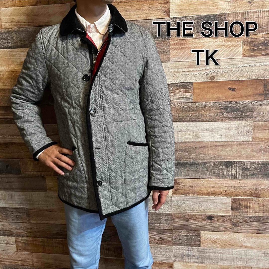 TK(ティーケー)のTHE SHOP TK タケオキクチ　ウール混　コート　中綿　ヘリンボーン メンズのジャケット/アウター(その他)の商品写真