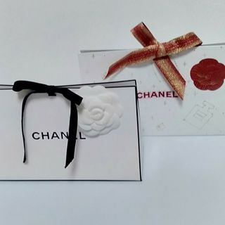 シャネル(CHANEL)の[ショップ袋11]シャネル ボックス型ショップ袋 リボン＆カメリア付き(ショップ袋)