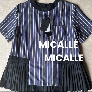 MICALLE MICALLE - 新品未使用ミカーレミカーレMICALLEMICALLE ストラッププリーツシャツ