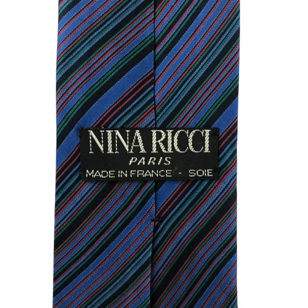 【6112】良品！ ニナリッチ　ネクタイ　ブルー系　マルチカラー メンズのファッション小物(ネクタイ)の商品写真