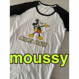 ディズニー(Disney)のmoussy マウジー  ミッキーマウスTシャツワンピース(Tシャツ(半袖/袖なし))