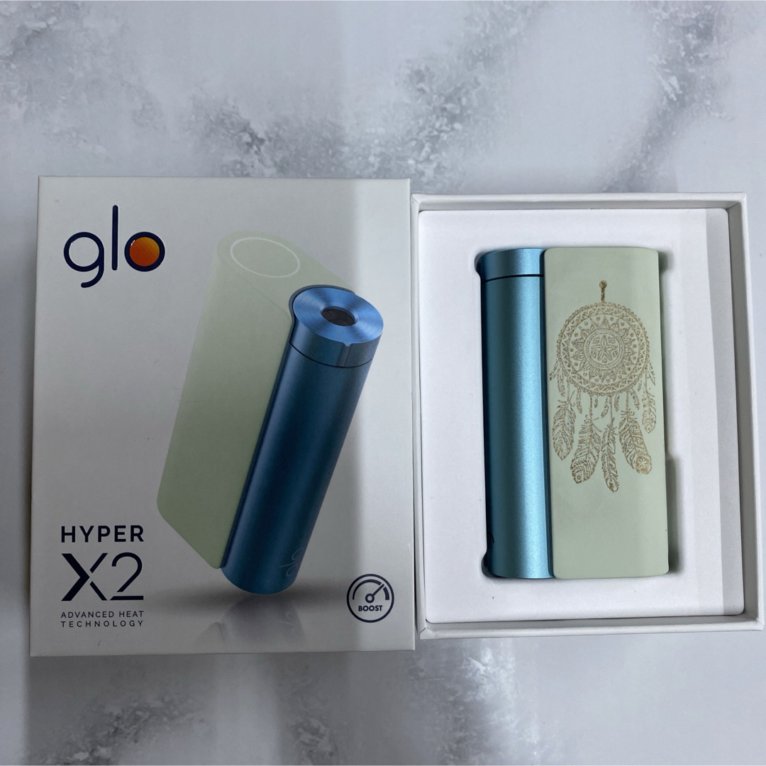 glo(グロー)のドリームキャッチャー 加工 glo hyper X2 グローハイパー本体 ブルー メンズのファッション小物(タバコグッズ)の商品写真