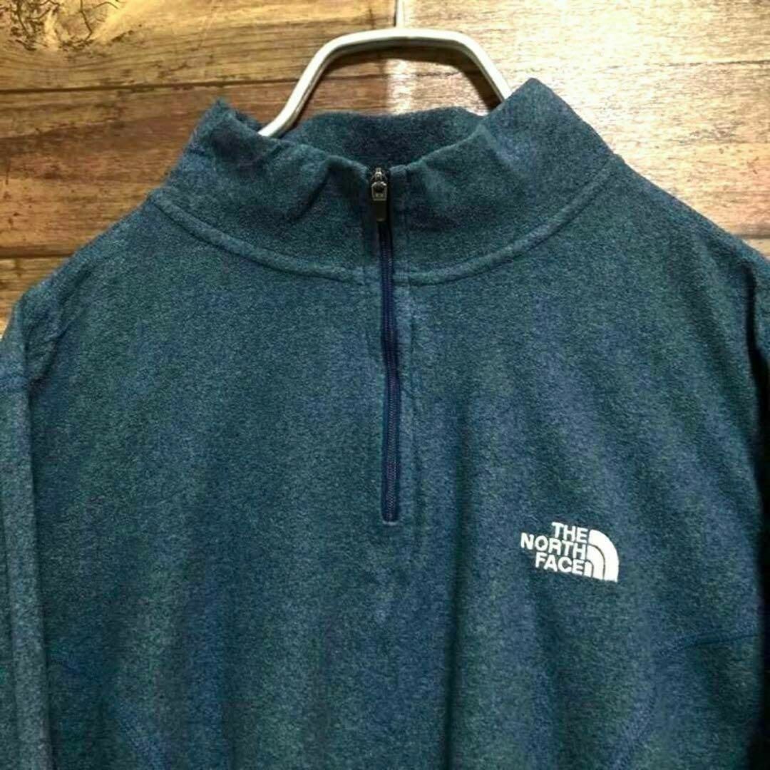 THE NORTH FACE(ザノースフェイス)のレディース　ノースフェイス　フリースジャケット　刺繍ロゴ　XL ハーフジップ その他のその他(その他)の商品写真